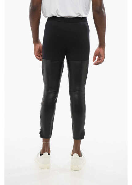 Pantaloni casual DSQUARED2 Leather Pants With Ankle Zip Black Barbati (BM 18579019) 2