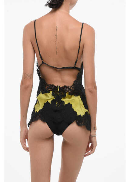 Seturi pijamale DSQUARED2 Two Tone Lace Underwear Top Yellow Femei (BM 18579022) 2