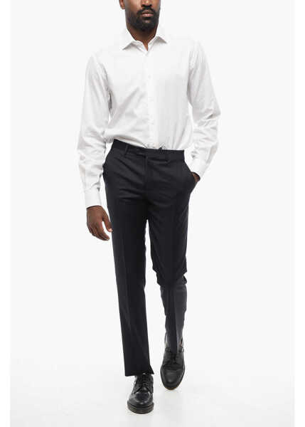 Pantaloni eleganti CORNELIANI Virgin Wool Leader Pants With Flush Pockets Blue Barbati (BM 18579025) 4