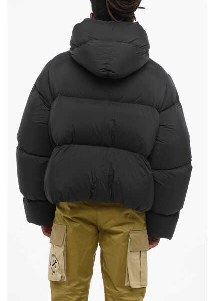 Geci de iarna Bacon Puffer Storm Rod Jacket With Collar-Shaped Hood Black Barbati (BM 18579028) 2