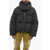 Bacon Puffer Storm Rod Jacket With Collar-Shaped Hood Black