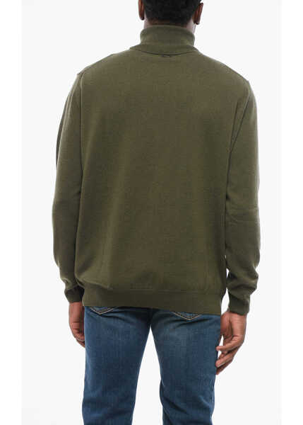 Pulovere CORNELIANI Turtleneck Wool And Cashmere Sweater Green Barbati (BM 18579049) 2