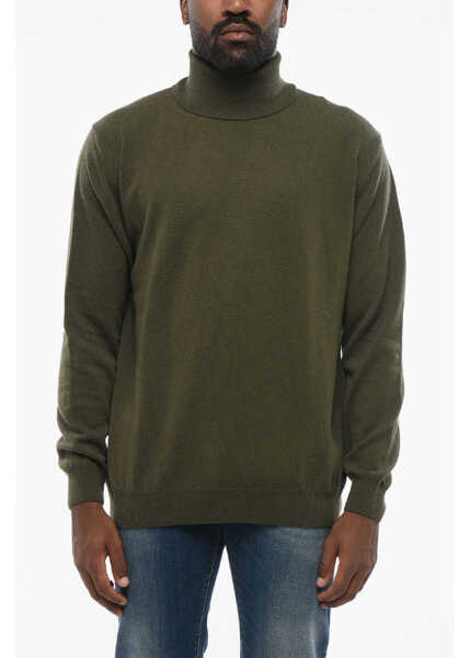 Pulovere CORNELIANI Turtleneck Wool And Cashmere Sweater Green Barbati (BM 18579049) 1
