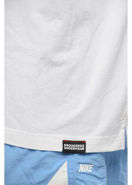 Tricouri DSQUARED2 Underwear Oversized Logo-Prined T-Shirt White Barbati (BM 18579052) 3