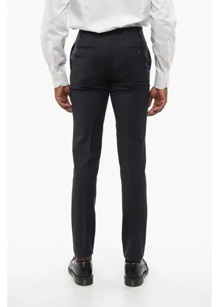 Pantaloni eleganti CORNELIANI Pinstriped Academy Wool Blend Pants Blue Barbati (BM 18579067) 2