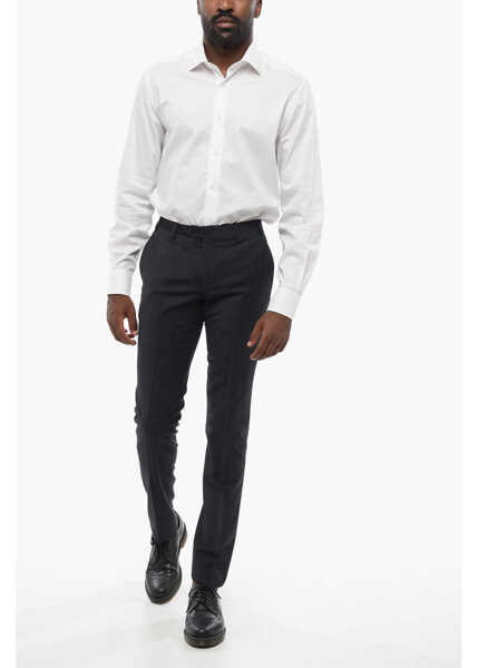 Pantaloni eleganti CORNELIANI Pinstriped Academy Wool Blend Pants Blue Barbati (BM 18579067) 4