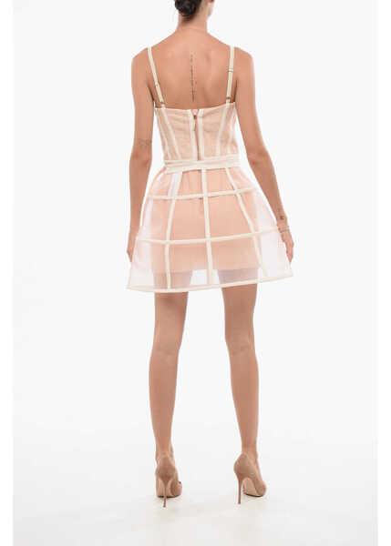 Rochii lungi Elisabetta Franchi Embroidered Dress With Circle Skirt Pink Femei (BM 18579169) 2