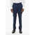 CORNELIANI Cc Collection Linen Blend Pants With Scalloped Hem Blue
