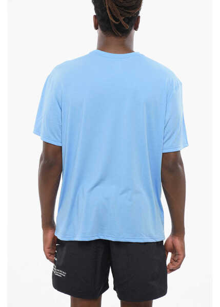 Tricouri Nike Swim Contrasting Printed Crew-Neck T-Shirt With Breast Pocke Blue Barbati (BM 18579184) 2