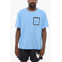 Tricouri Nike Swim Contrasting Printed Crew-Neck T-Shirt With Breast Pocke