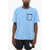Nike Swim Contrasting Printed Crew-Neck T-Shirt With Breast Pocke Blue