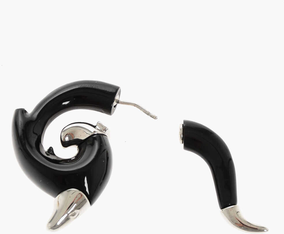 Cercei DSQUARED2 Metal And Resin Flames Single Earring Black Femei (BM 18579196) 3