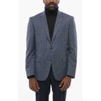 Sacouri Cc Collection Wool Blend Right Single Breasted Blazer With C Barbati