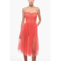 Imbracaminte Dama pagina 402 - Rochii lungi Elisabetta Franchi Strepless Tulle Dress With Flared Skirt Red Femei (BM 18579211) - B-mall.ro