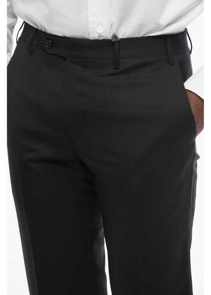 Pantaloni eleganti CORNELIANI Virgin Wool Pants With Concealed Closure Black Barbati (BM 18579214) 3