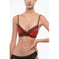Sutiene Two-Tone Bikini Top With Logoed Band Femei