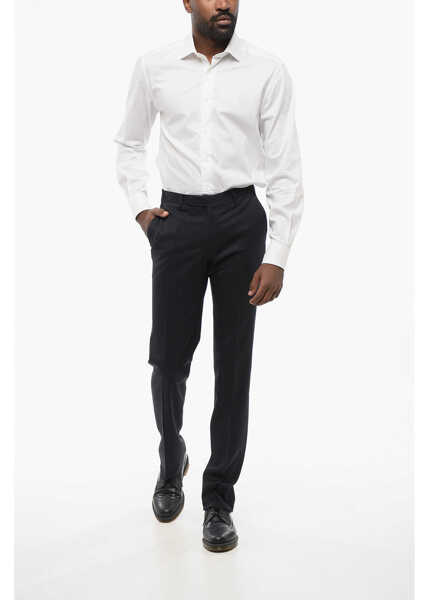 Pantaloni eleganti CORNELIANI Trend Virgin Wool Pants Black Barbati (BM 18579229) 4