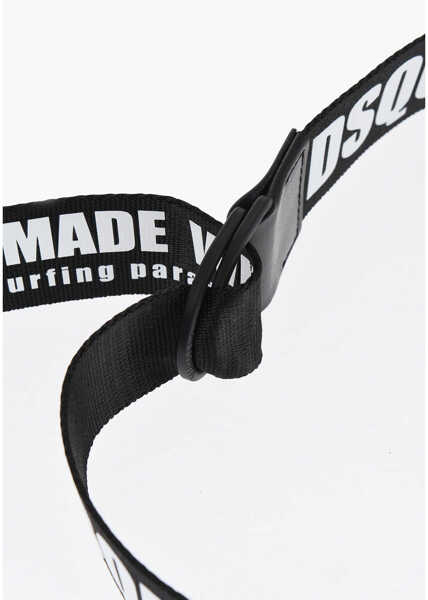 Curele DSQUARED2 Logoed Fabric Belt 40Mm White Barbati (BM 18579232) 3