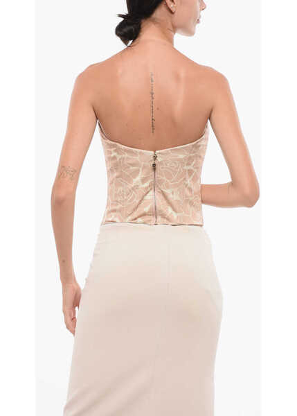 Bluze Elisabetta Franchi Floral Bodice Top Pink Femei (BM 18579235) 2