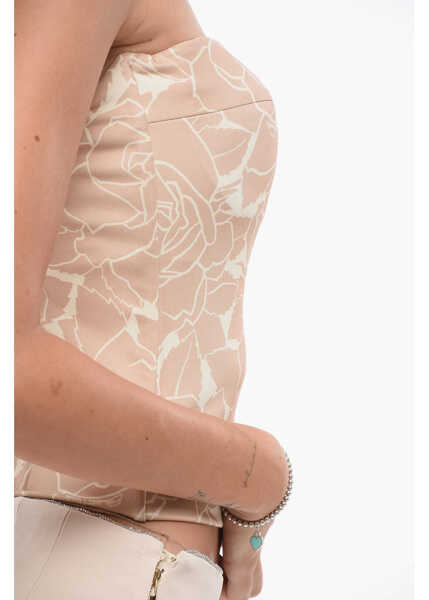 Bluze Elisabetta Franchi Floral Bodice Top Pink Femei (BM 18579235) 3