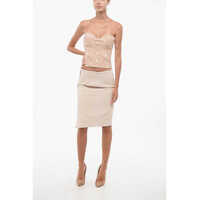 Imbracaminte Dama pagina 402 - Bluze Elisabetta Franchi Floral Bodice Top Pink Femei (BM 18579235) - B-mall.ro