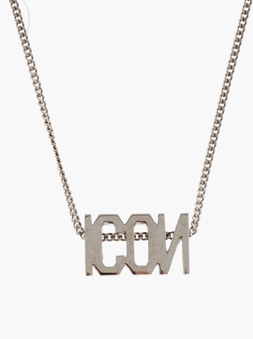 Coliere DSQUARED2 Icon Metal Necklace With Lettering Logo Silver Barbati (BM 18579244) 2