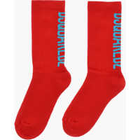 Sosete DSQUARED2 Ribbed Mid-Crew Socks With Contrasting Logo