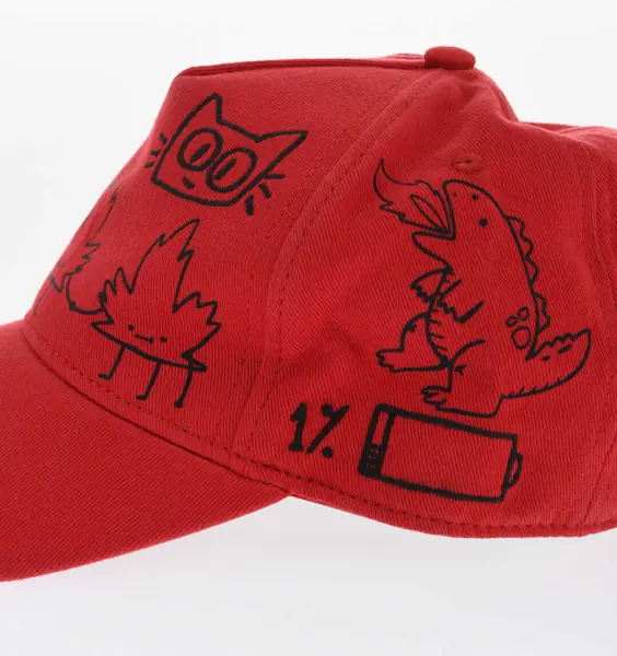 Caciuli DSQUARED2 Embroidered Twill Cap Red Barbati (BM 18579265) 2