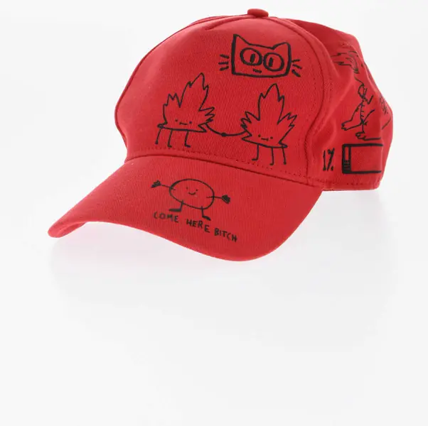 Caciuli DSQUARED2 Embroidered Twill Cap Red Barbati (BM 18579265) 1