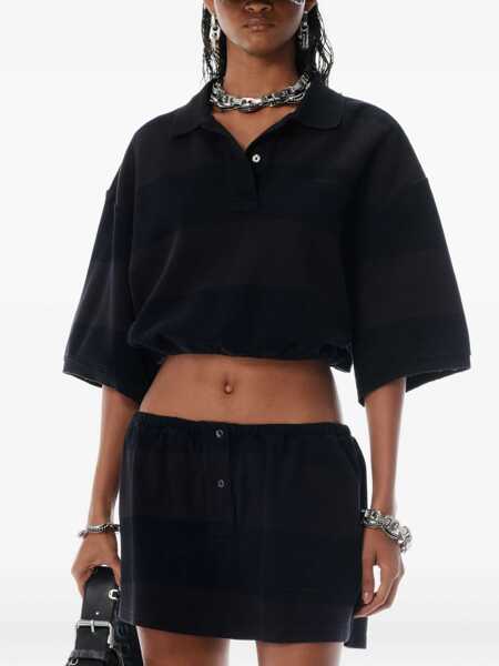 Tricouri Polo Alexander Wang Deconstructed Polo BLACK Femei (BM 18579367) 4