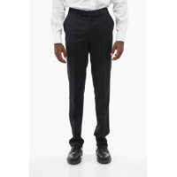 Pantaloni eleganti Bi Elastic Virgin Wool Pants With Concealed Closure Barbati