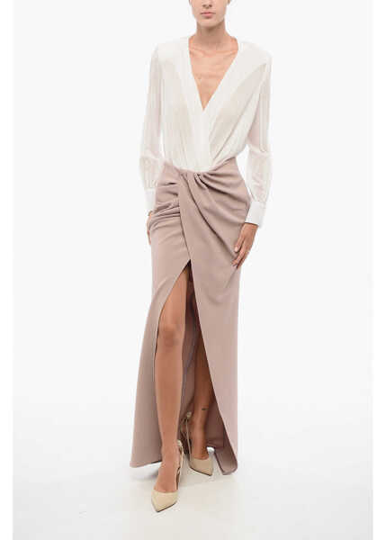 Fuste lungi Elisabetta Franchi Back Zipped Mermaid Skirt Pink Femei (BM 18579409) 4