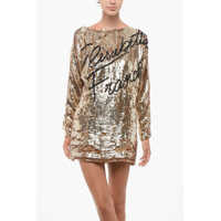 Imbracaminte Dama pagina 402 - Rochii lungi Elisabetta Franchi Sequined Logoed Dress Gold Femei (BM 18579412) - B-mall.ro