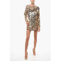 Rochii lungi Sequined Logoed Dress Femei