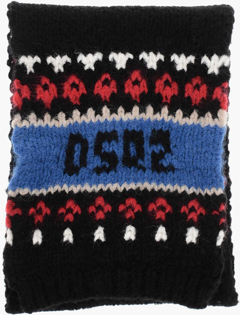 Fulare DSQUARED2 Nylon Blend Scard With Embroidery Black Femei (BM 18579415) 3