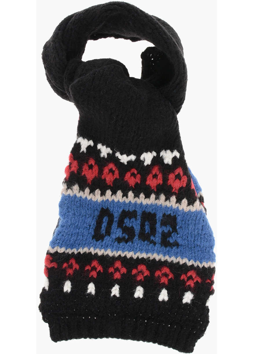 Fulare DSQUARED2 Nylon Blend Scard With Embroidery Black Femei (BM 18579415) 1