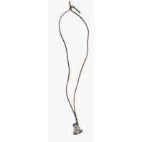 Coliere Suede Necklace With Ring Shaped Pendant Barbati