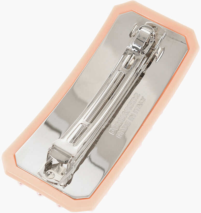 Caciuli DSQUARED2 Solid Color Maxi Hair Clip Embellished With Beads And Rhines Pink Femei (BM 18579442) 2