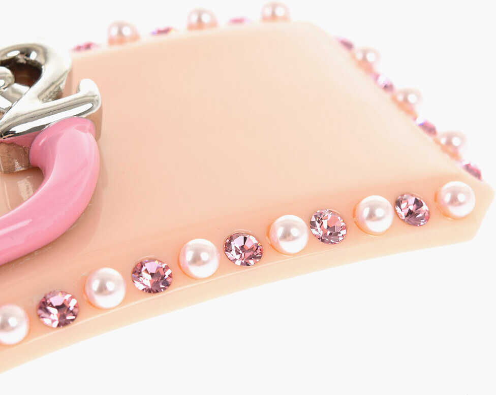 Caciuli DSQUARED2 Solid Color Maxi Hair Clip Embellished With Beads And Rhines Pink Femei (BM 18579442) 3