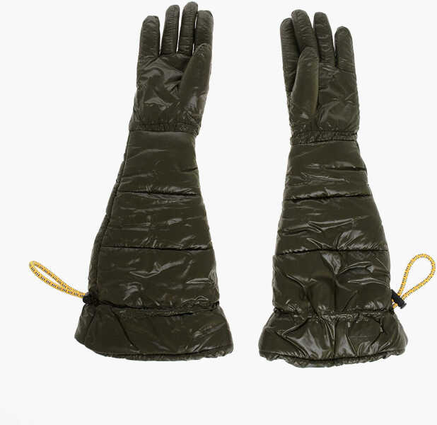 Manusi DSQUARED2 Padded And Quilted Snow Gloves Green Femei (BM 18579445) 3