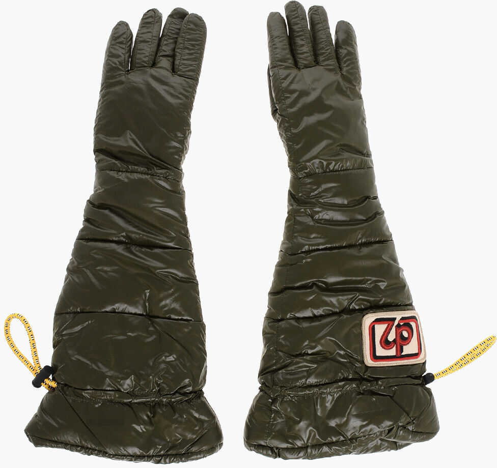 Manusi DSQUARED2 Padded And Quilted Snow Gloves Green Femei (BM 18579445) 1