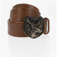 Curele Leather Belt With Metal Maxi Buckle 40Mm Barbati