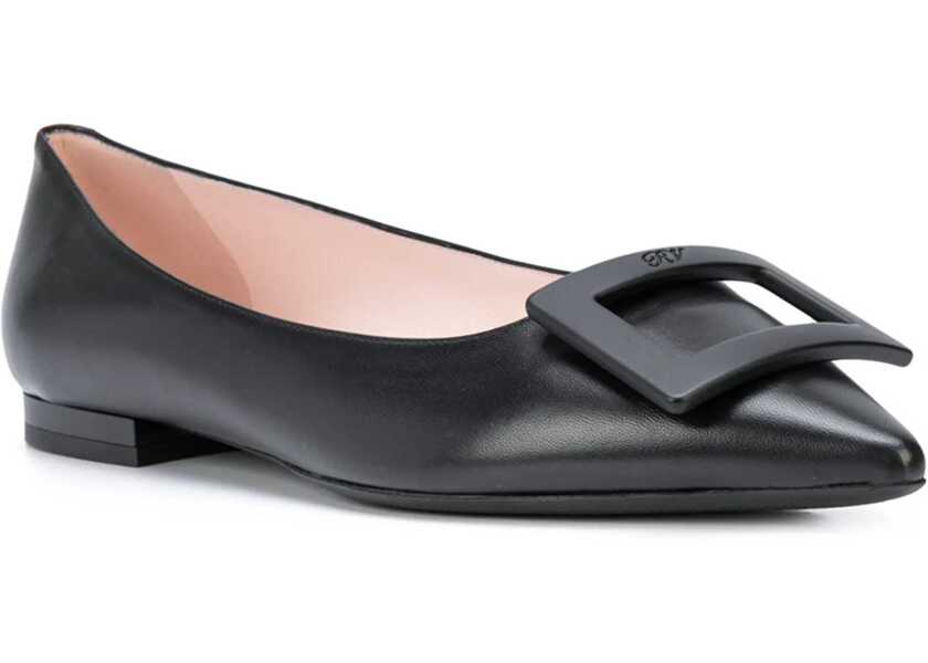 Balerini Roger Vivier Gommettine Ballerina Flats BLACK Femei (BM 18579571) 2