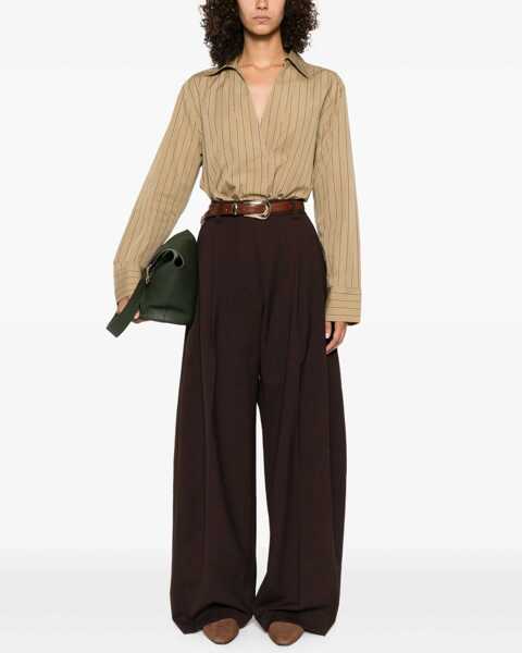 Pantaloni casual The Latest Billie Pants BROWN Femei (BM 18579601) 2