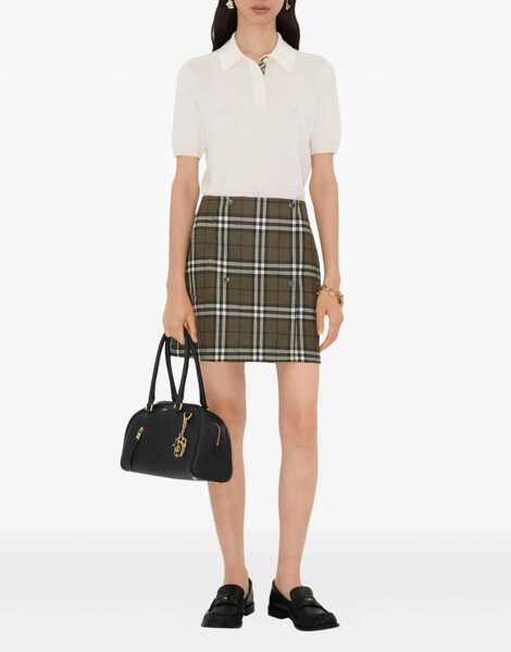 Fuste Burberry Check-Pattern Mini Skirt GREEN Femei (BM 18579610) 2