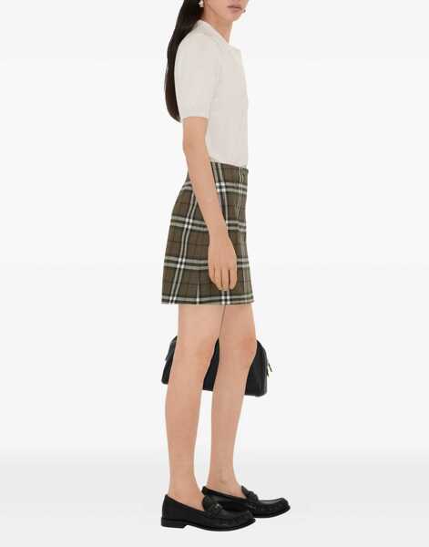 Fuste Burberry Check-Pattern Mini Skirt GREEN Femei (BM 18579610) 3