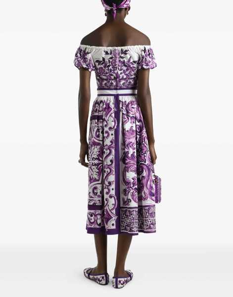 Bluze Dolce & Gabbana Top With Maiolica Print PURPLE Femei (BM 18579667) 3