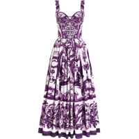 Rochii elegante Long Dress With Maiolica Print Femei