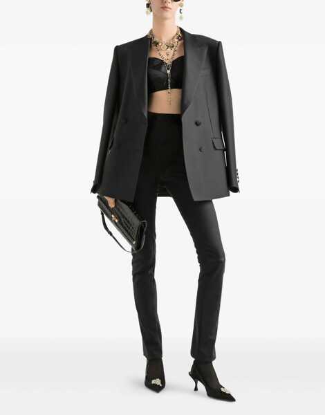 Colanti Dolce & Gabbana Leggings In Stretch Satin BLACK Femei (BM 18579688) 2
