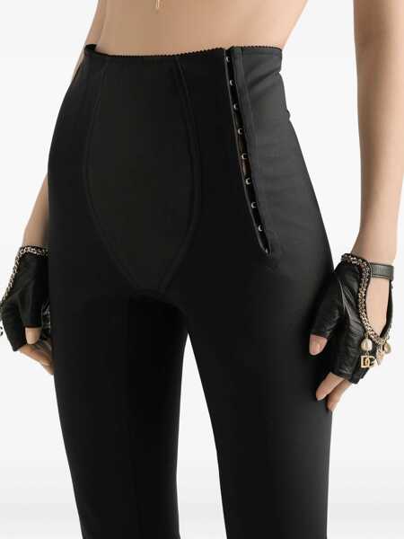 Colanti Dolce & Gabbana Leggings In Stretch Satin BLACK Femei (BM 18579688) 4